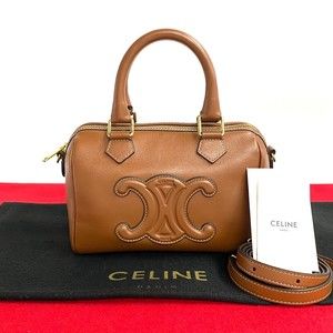 Celine Cuir Triomphe Leather 2way Small Bag Handbag Shoulder Bag